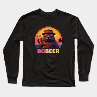 Funny Bóbr Bober Kurwa Bobeer Beer Internet Meme Long Sleeve T-Shirt